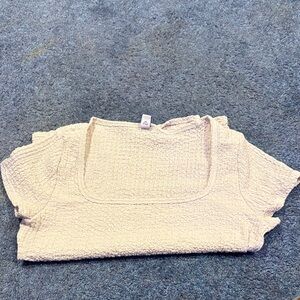 Old Navy Textured Cream Blouse